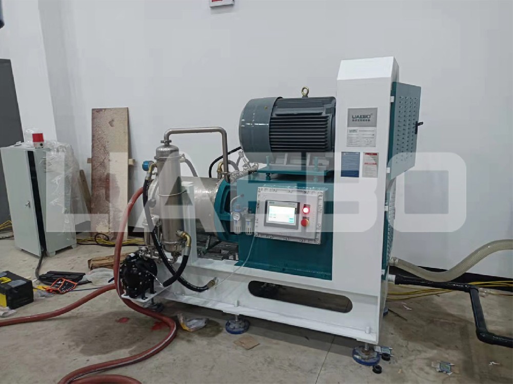 浙江某食品企業(yè)50L陶瓷納米砂磨機(jī)調(diào)試成功