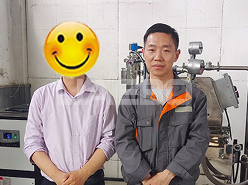 無錫某公司10L陶瓷砂磨機(jī)項(xiàng)目調(diào)試成功