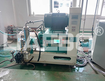 江蘇某企業(yè)農藥除草劑研磨調試50L棒削式砂磨機